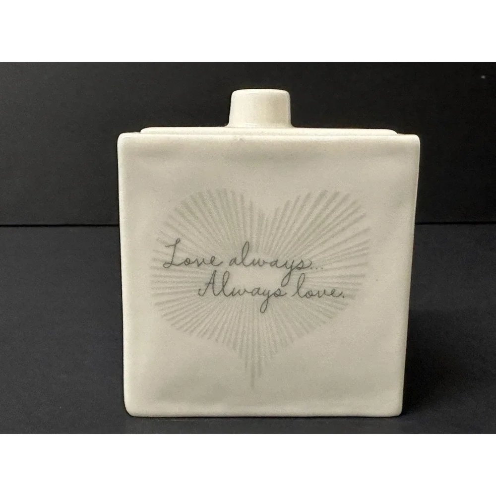 Hallmark Trinket Box Sun Moon Light Love Square Ivory Gray Rick Cusick Celestial